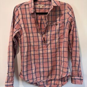 Toad&Co Pink and Blue Plaid Shirt